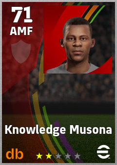 Knowledge Musona — AMF, OVR 71, MAX 71
