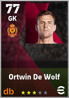 Ortwin De Wolf — GK, OVR 77, MAX 77
