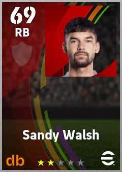 Sandy Walsh eFootball player card