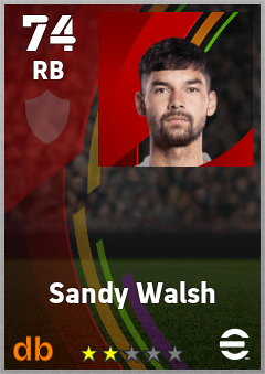 Sandy Walsh eFootball player card