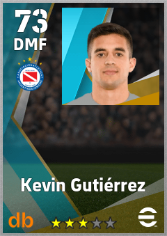 Kevin Gutiérrez — DMF, OVR 73, MAX 73