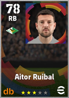 Aitor Ruibal — RB, OVR 78, MAX 78