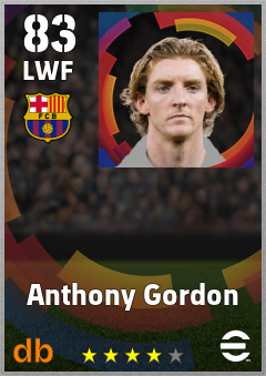 Anthony Gordon eFootball player card