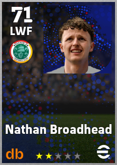 Nathan Broadhead — LWF, OVR 71, MAX 71