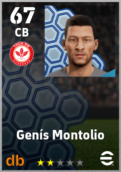 Genís Montolio — CB, OVR 67, MAX 67