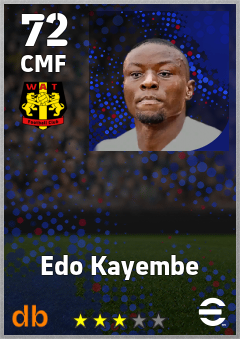 Edo Kayembe — CMF, OVR 72, MAX 72