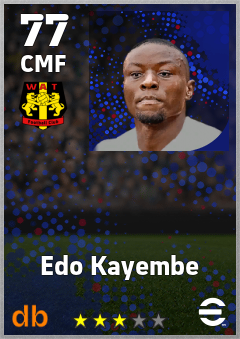 Edo Kayembe — CMF, OVR 77, MAX 77