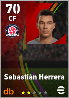 Sebastián Herrera — CF, OVR 70, MAX 70