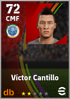 Víctor Cantillo — CMF, OVR 72, MAX 72