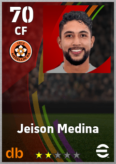 Jeison Medina — CF, OVR 70, MAX 70
