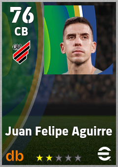 Juan Felipe Aguirre — CB, OVR 76, MAX 76