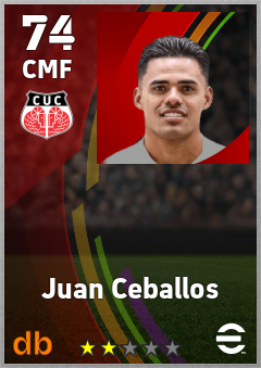 Juan Ceballos — CMF, OVR 74, MAX 74
