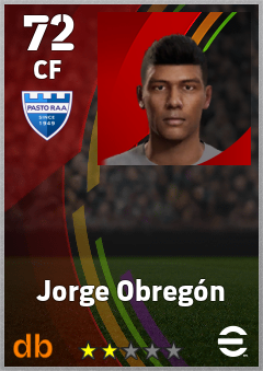 Jorge Obregón — CF, OVR 72, MAX 72