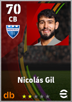 Nicolás Gil — CB, OVR 70, MAX 70