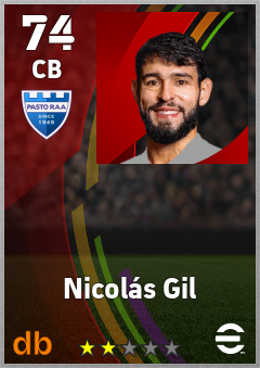 Nicolás Gil — CB, OVR 74, MAX 74