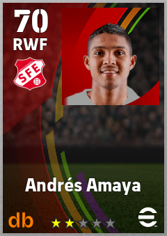 Andrés Amaya — RWF, OVR 70, MAX 70