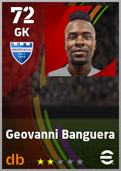 Geovanni Banguera — GK, OVR 72, MAX 72