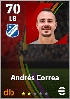 Andrés Correa — LB, OVR 70, MAX 70