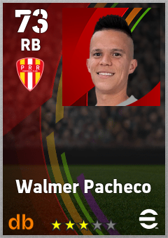 Walmer Pacheco — RB, OVR 73, MAX 73