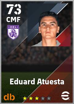 Eduard Atuesta — CMF, OVR 73, MAX 73