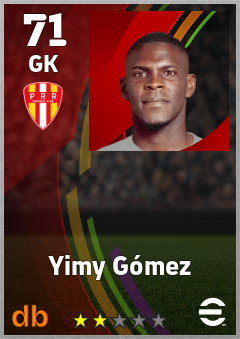 Yimy Gómez — GK, OVR 71, MAX 71