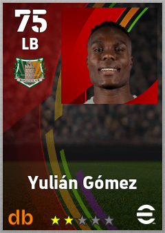 Yulián Gómez — LB, OVR 75, MAX 75