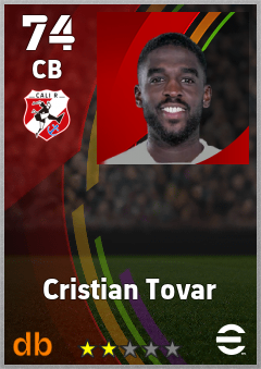 Cristian Tovar — CB, OVR 74, MAX 74