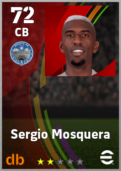 Sergio Mosquera — CB, OVR 72, MAX 72