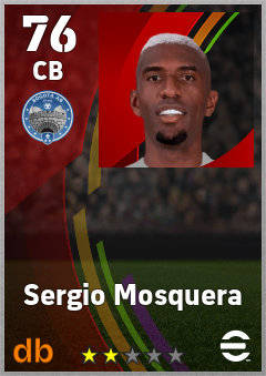 Sergio Mosquera — CB, OVR 76, MAX 76