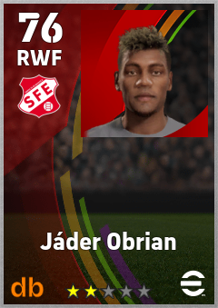 Jáder Obrian — RWF, OVR 76, MAX 76