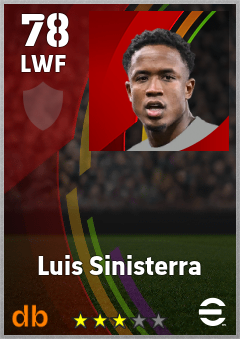 Luis Sinisterra eFootball player card