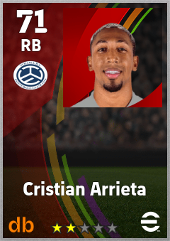 Cristian Arrieta — RB, OVR 71, MAX 71