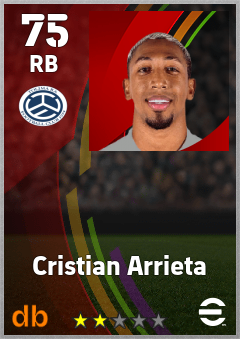 Cristian Arrieta — RB, OVR 75, MAX 75