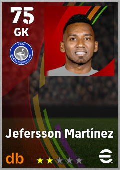 Jefersson Martínez — GK, OVR 75, MAX 75