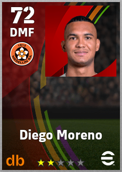 Diego Moreno — DMF, OVR 72, MAX 72