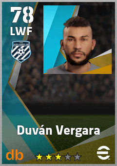 Duván Vergara — LWF, OVR 78, MAX 78