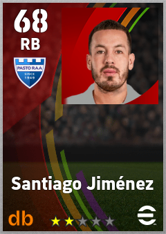 Santiago Jiménez — RB, OVR 68, MAX 68