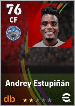 Andrey Estupiñán — CF, OVR 76, MAX 76