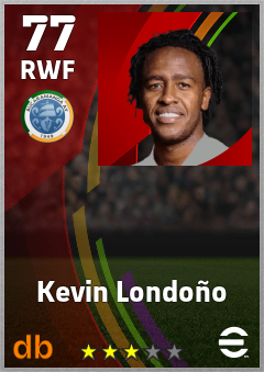 Kevin Londoño — RWF, OVR 77, MAX 77