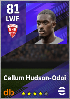 Callum Hudson-Odoi — LWF, OVR 81, MAX 81