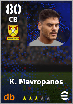 K. Mavropanos — CB, OVR 80, MAX 89