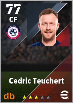 Cedric Teuchert — CF, OVR 77, MAX 77