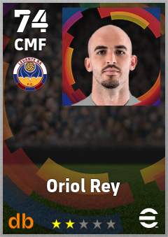 Oriol Rey — CMF, OVR 74, MAX 74
