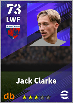 Jack Clarke — LWF, OVR 73, MAX 73
