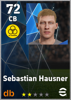 Sebastian Hausner — CB, OVR 72, MAX 72
