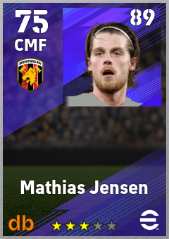 Mathias Jensen eFootball player card