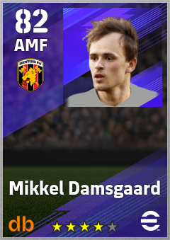 Mikkel Damsgaard — AMF, OVR 82, MAX 82