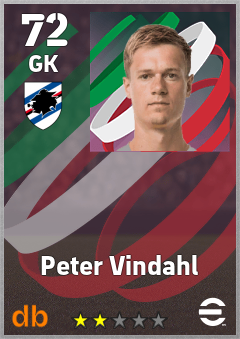 Peter Vindahl — GK, OVR 72, MAX 72