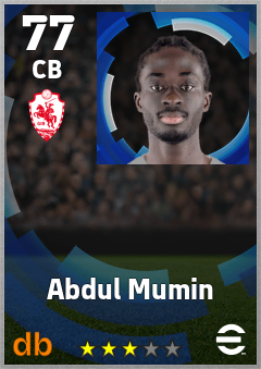 Abdul Mumin — CB, OVR 77, MAX 77