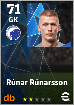 Rúnar Rúnarsson — GK, OVR 71, MAX 71